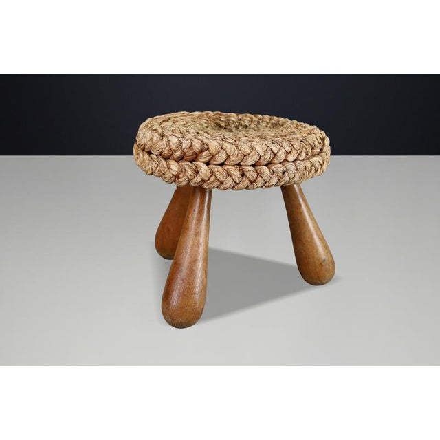 1960s French Rope Stool by Audoux Minet, 1960s For Sale - Image 5 of 10