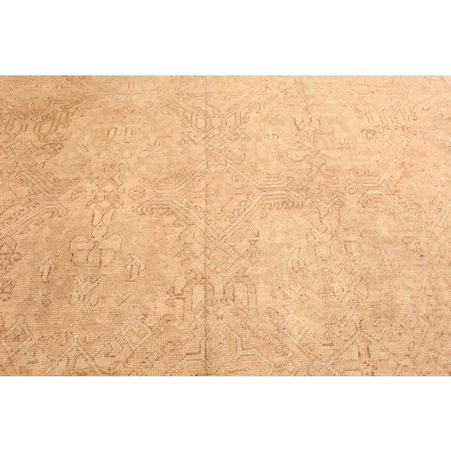 Traditional Nazmiyal Collection Large Antique Turkish Oushak Rug For Sale - Image 3 of 6