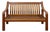 MCM Danish Modern Cognac Color Two Seat Couch Curved Bench Sculptural Seating For Sale