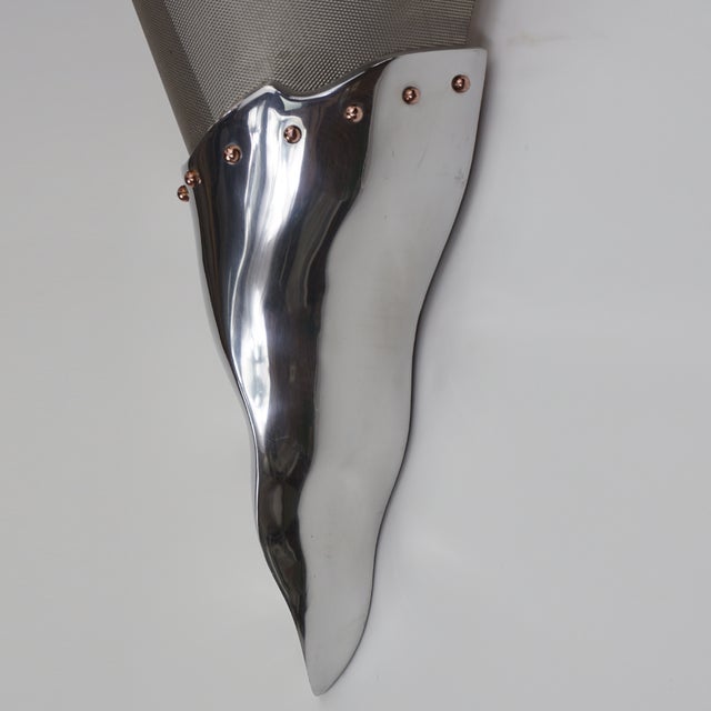 Brutalist Postmodern Aluminium Sconce Cyrano by Bernard Dequet for Lucien Gau, 1990s For Sale - Image 3 of 12