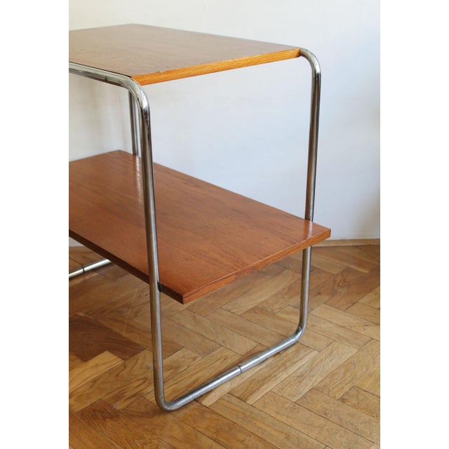 Modernist Tubular Steel Side Table in the style of Marcel Breuer for Kovona, 1920s For Sale - Image 11 of 15