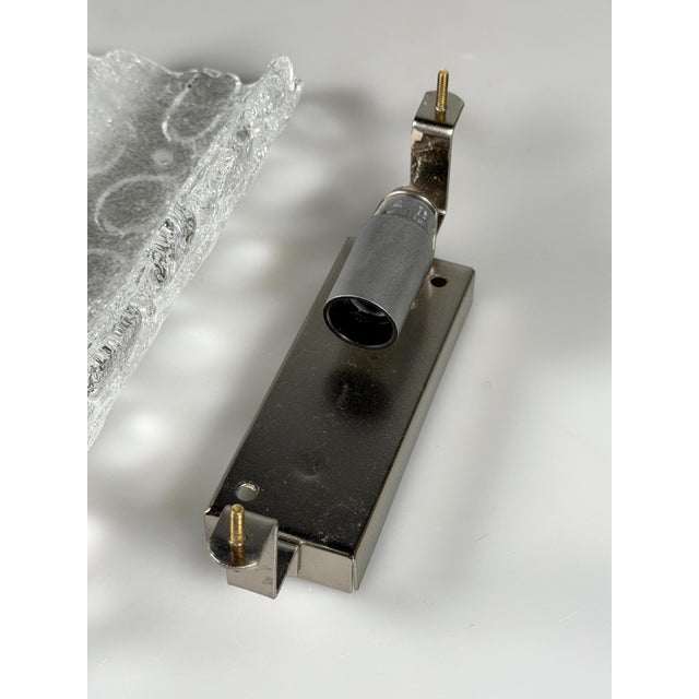 Ice Glass Wall Lamp from Fischer Leuchten, Germany, 1970s For Sale - Image 14 of 17