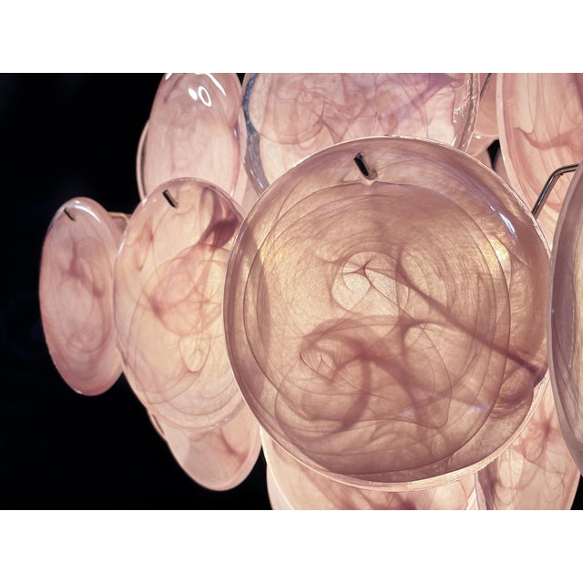 Murano Glass Disc Chandelier For Sale - Image 11 of 17