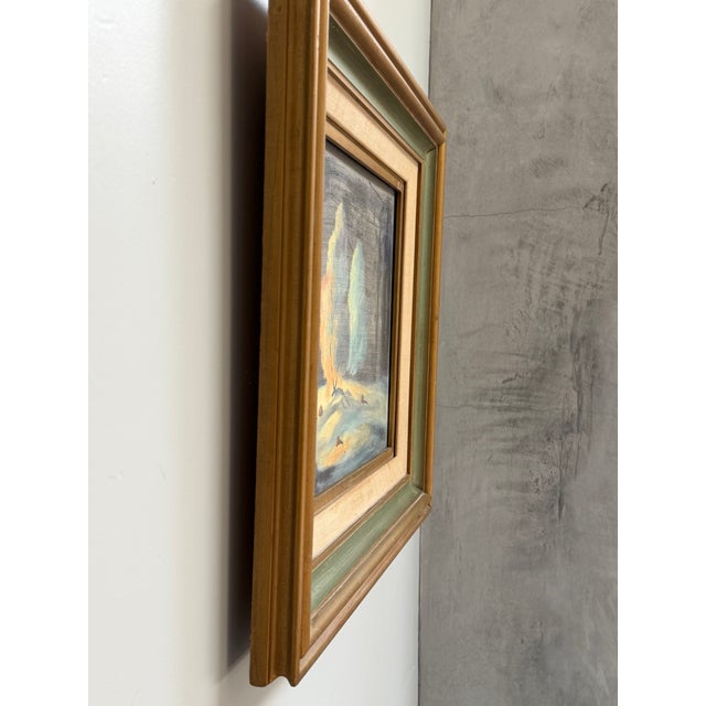 Realism Mid 20th Century Surrealist Landscape Oil Painting on Canvas Winifred Roosenberg For Sale - Image 3 of 4