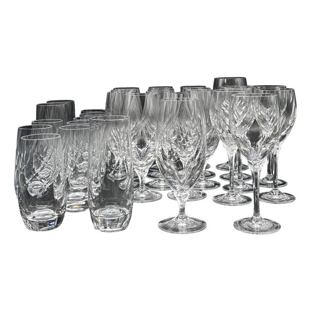 Large Mid-Century Crystal Glass Service from Nachtmann, 1960s, Set of 30 For Sale