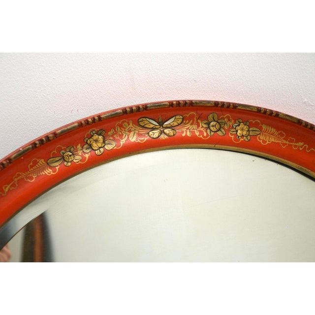 Antique Chinoiserie Lacquered Mirror, 1920s For Sale - Image 3 of 10
