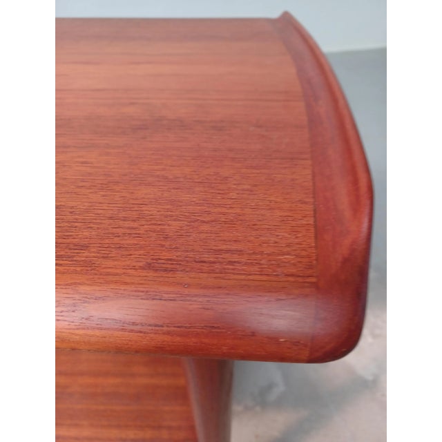 Fully Restored Danish Teak Bar Cart with Integrated Tray, 1960s For Sale - Image 11 of 12