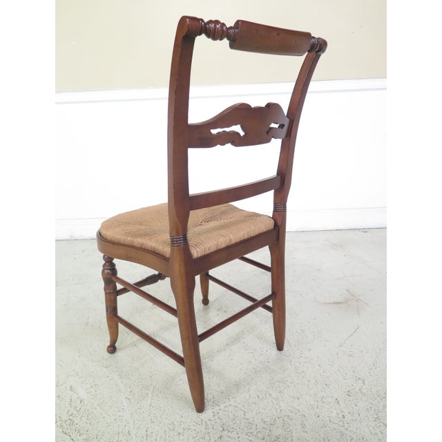 Early American or Colonial Style Rush Seat Side Chair Chairish
