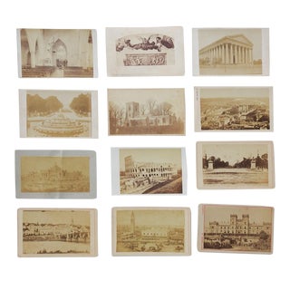 Antique Collection Grand Tour Architecture Cityscape Views Photographs - Set of 12 For Sale