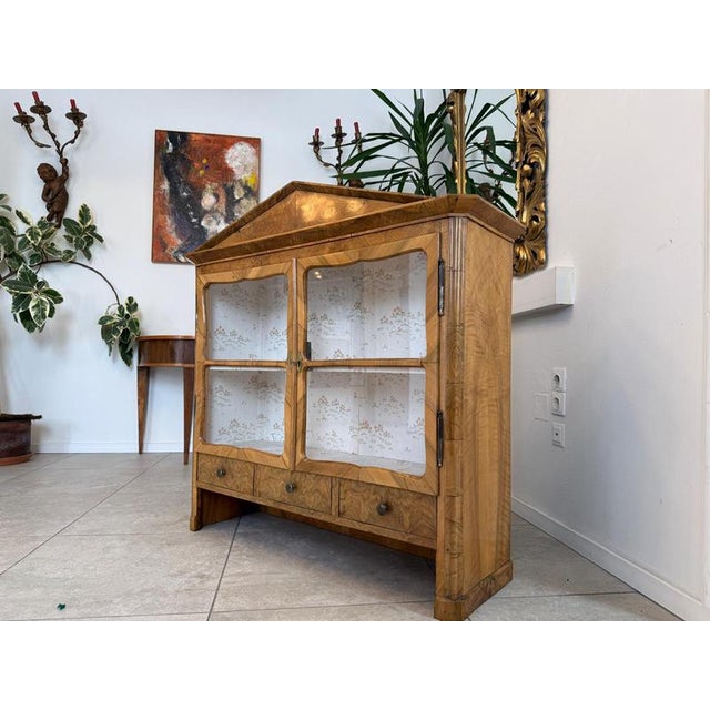 Wood Josephinian Display Cabinet in Pine For Sale - Image 7 of 9