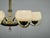 Italian Brass Chandelier with Opaline Glass Shades, 1950s For Sale - Image 13 of 17