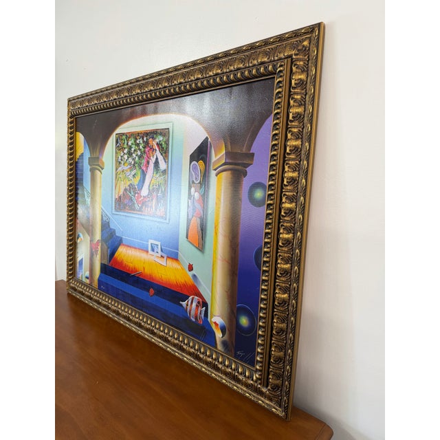 Late 20th Century Late 20th Century Ferjo "Homage to Chagall" Limited Edition Signed Giclée on Canvas - Framed For Sale - Image 5 of 10