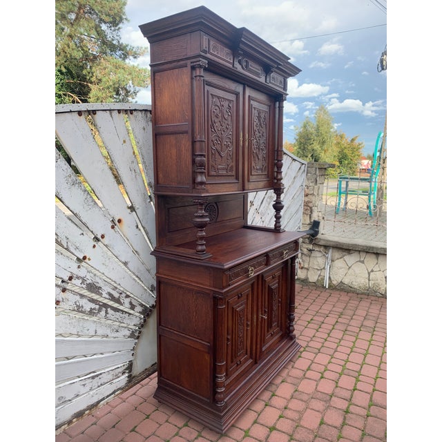 Art Nouveau Cupboard in Oak, 1900s For Sale - Image 4 of 18