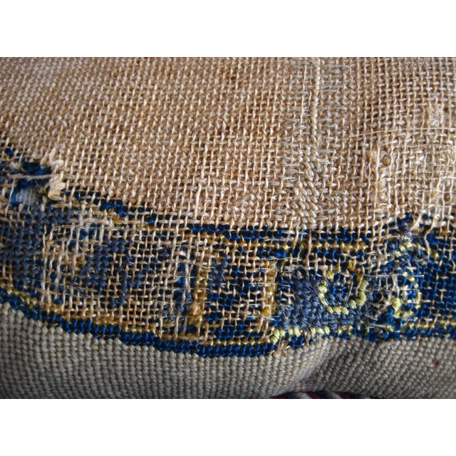 Blue Pillow With Coat of Arms of Marquesses of Westminster 18 Century For Sale - Image 8 of 10