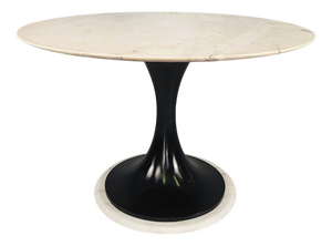 Vintage Space Age Round Marble Table, 1960s