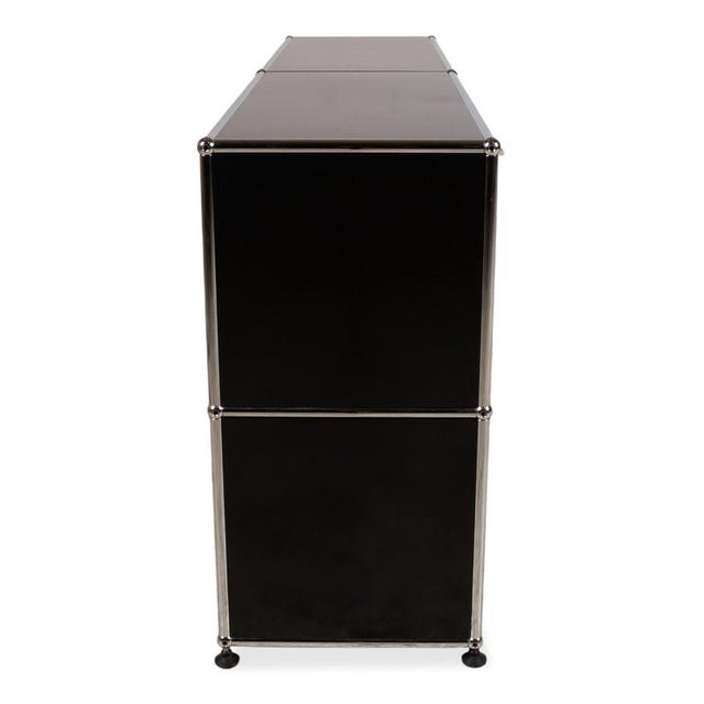 Metal and Black Chrome Sideboard with Hinged Door from USM Haller For Sale - Image 11 of 12