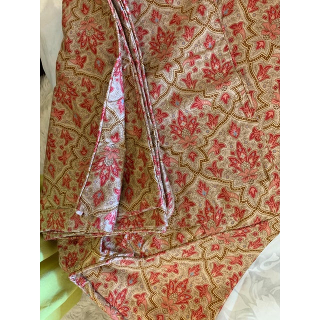 Vintage Ralph Lauren Langham Red Gold Paisley King Duvet Cover, 280 Thread Count For Sale - Image 9 of 12