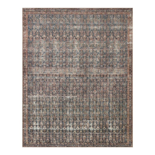 Amber Lewis x Loloi Billie Ocean / Brick 5'-0" x 7'-6" Area Rug For Sale
