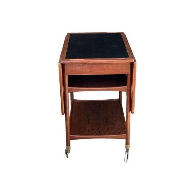 Ludvig Pontoppidan 1960s Scandinavian Danish Modern Bar Cart by Ludvig Pontoppidan For Sale - Image 4 of 15