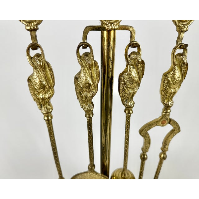 Vintage Bronze Fireplace Set, Set of 4 For Sale - Image 3 of 6