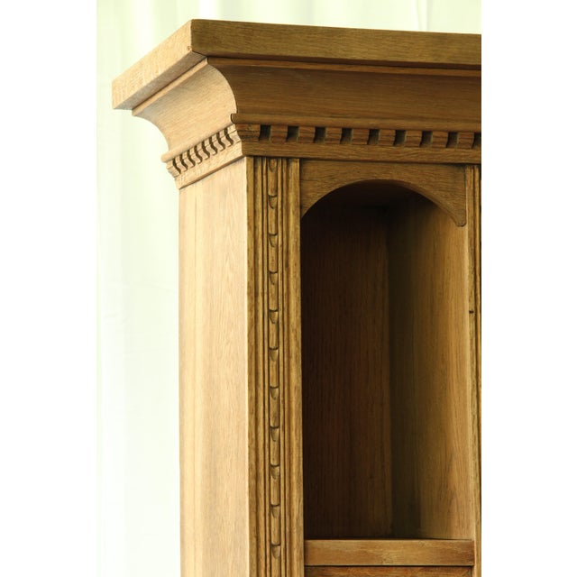 Antique Danish Oak Buffet Cabinet with Crystal Glass Doors, 1850s For Sale - Image 11 of 18