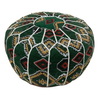 Moroccan Ottoman Floor Pouf Cover For Sale