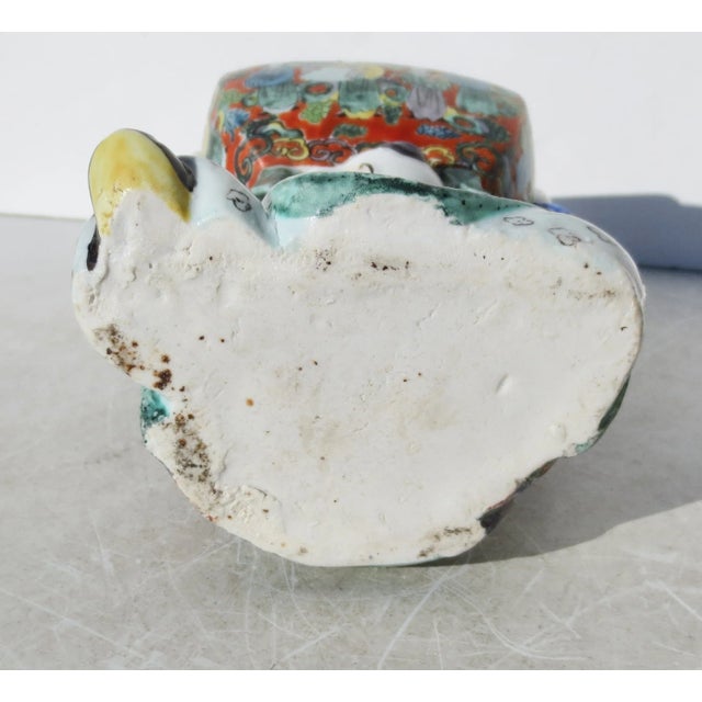 Chinese Porcelain Famile Rose Enamel Incense Burner Late 19th For Sale - Image 9 of 10