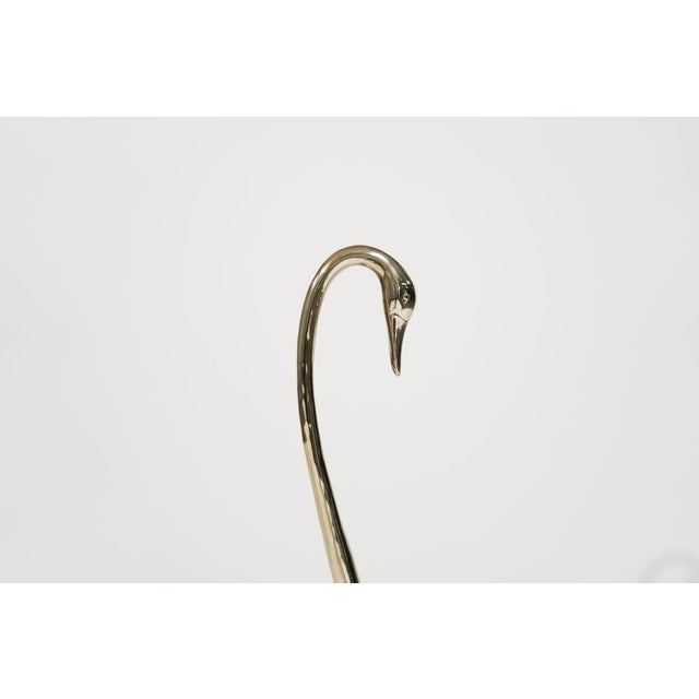 Set of Large-Scale Vintage Brass Swan Sculptures, C. 1950s For Sale In New York - Image 6 of 10