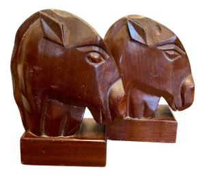 Vintage Horse Bookends - A Pair