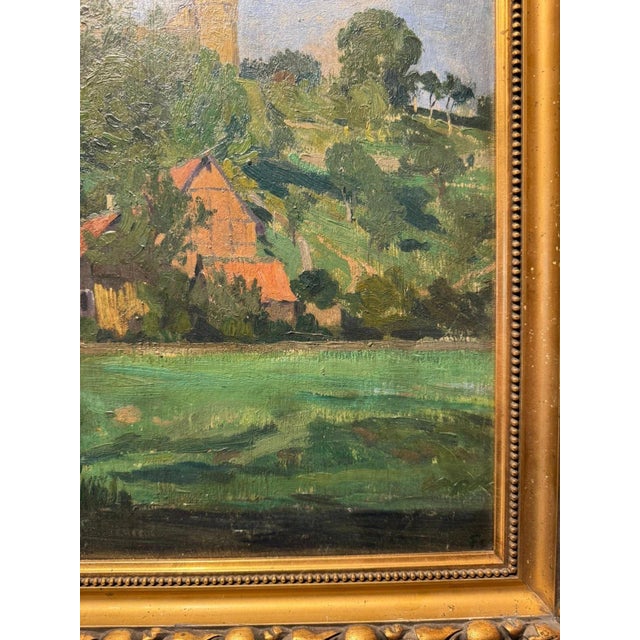 Friedrich Fennel, Landscape Composition, Oil Painting on Canvas, Framed For Sale - Image 9 of 13