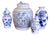 Group of Chinese Blue and White Porcelain Ginger Jars and Vase- 4 Pieces For Sale