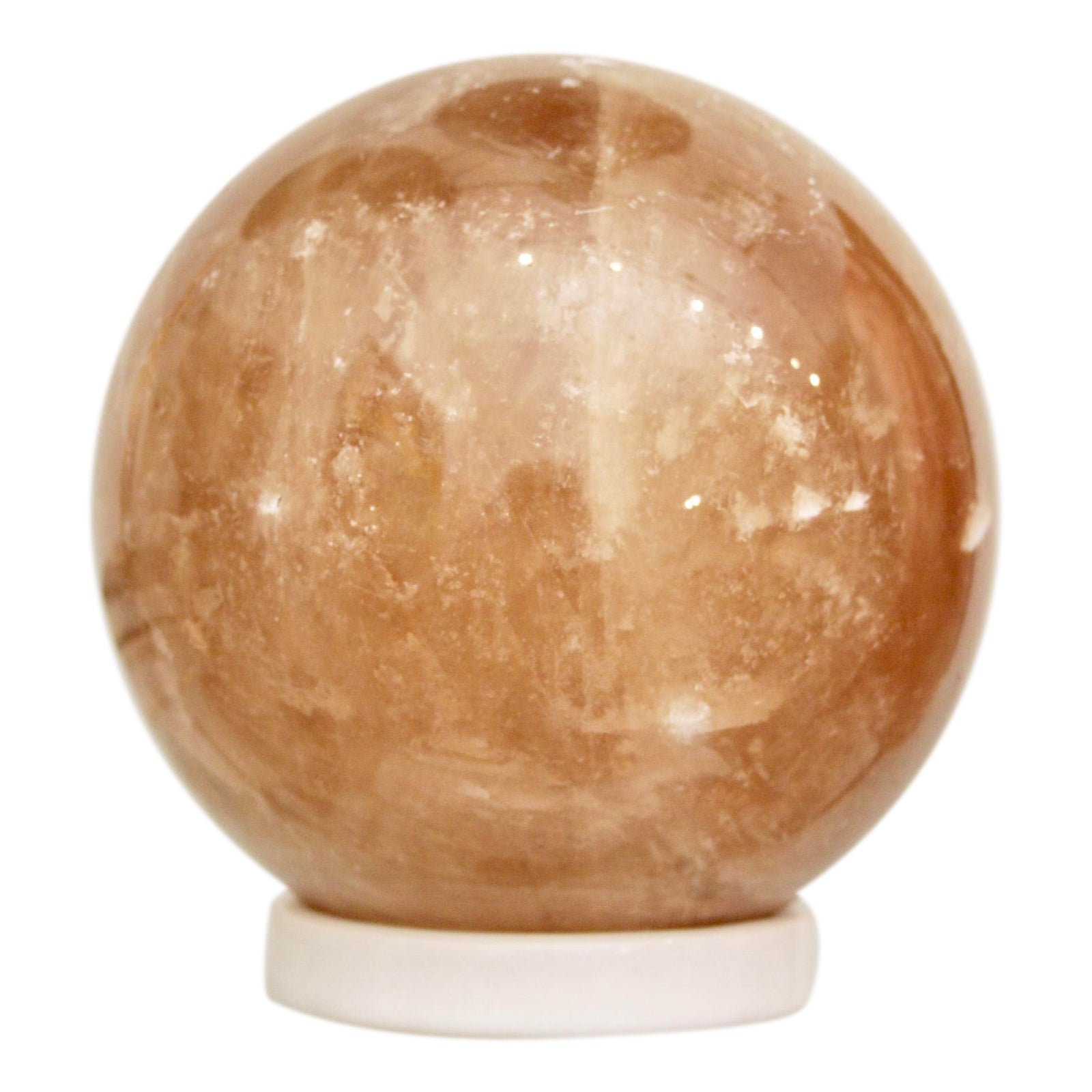 Large Heavy Solid Quartz Sphere on Display Stand Chairish