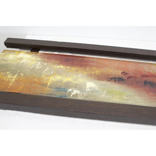 2000s Large Abstract Wall Art in Wood Frame For Sale - Image 4 of 6