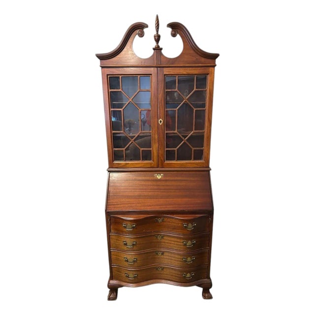 Maddox of Jamestown Vintage Mahogany Secretary Desk - Circa 1950s For Sale