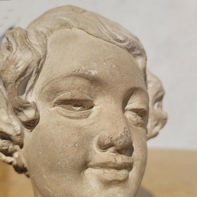 18th Century Stone Sculpture of a Child's Head For Sale - Image 13 of 17