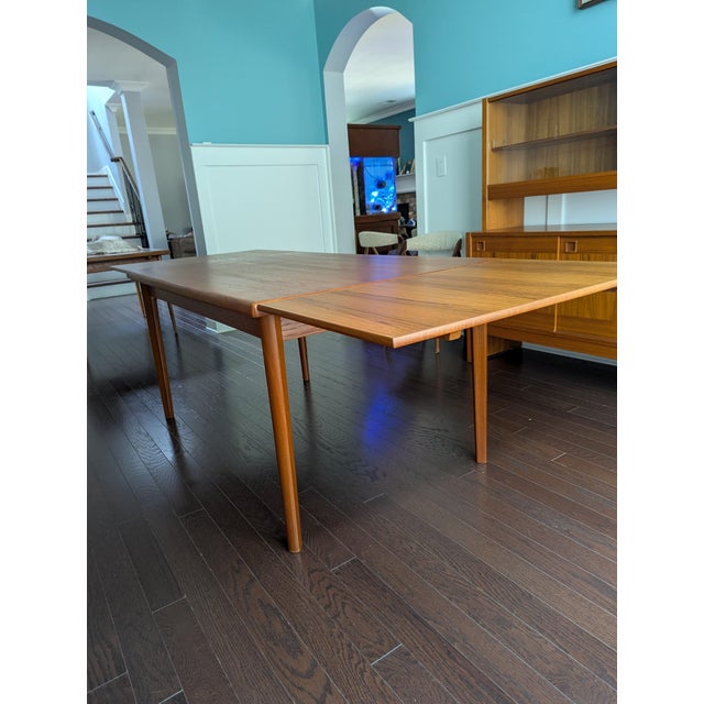 Vintage 1960s Danish Modern Teak Draw-Leaf Dining Table by Brdr. Furbo For Sale - Image 13 of 18