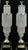 Pair of Art Deco Style 4-Tiered Crystal Rods and Chrome Table Lamps Each measures 6 1/2" widest diameter, 6 3/4" square...