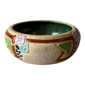 Vintage Roseville Style Art Pottery Bowl / Cachepot