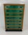 Italian Chest of Drawers in Emerald Green Parchment and Walnut with Black Details, 1950s For Sale - Image 3 of 15