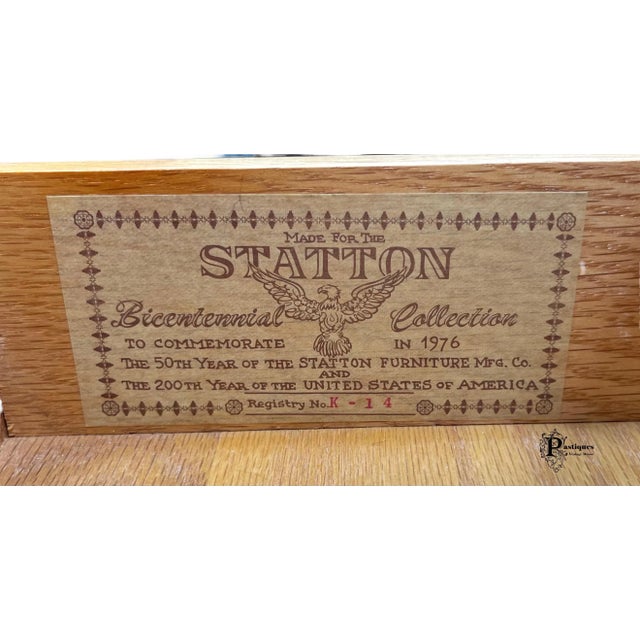 Vintage Statton Chippendale Style Antique Oxford Chest Accent Chest / Commode For Sale - Image 10 of 13