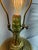 Ceramic Mid 20th Century Hollywood Regency Turquoise Ceramic & Brass Column Lamps - A Pair For Sale - Image 7 of 12
