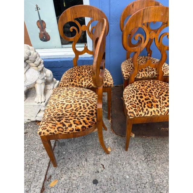 Biedermeier Mid 19th Century Superb Set of Four Austrian Biedermeier Dining Chairs For Sale - Image 3 of 8