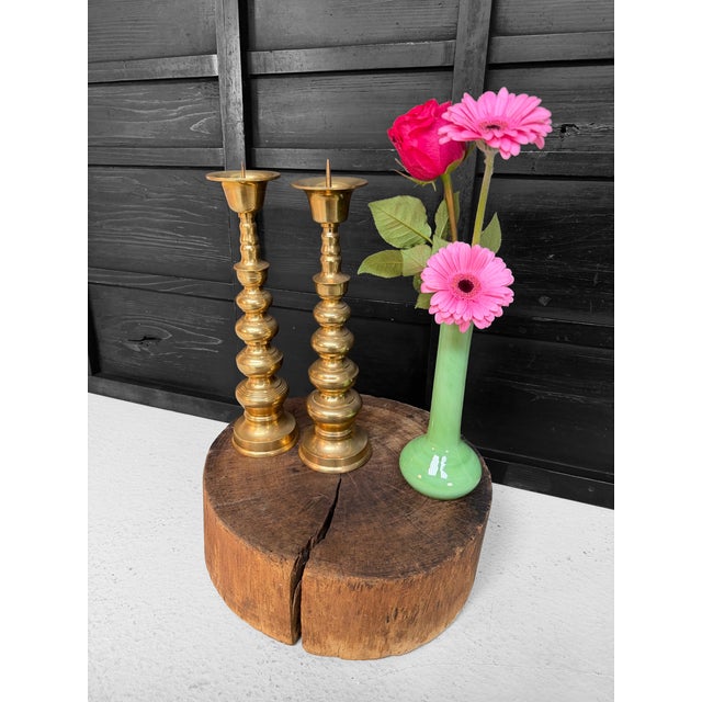 1950s Japanese Shinto Altar Candlesticks, 1950s, Set of 2 For Sale - Image 5 of 10