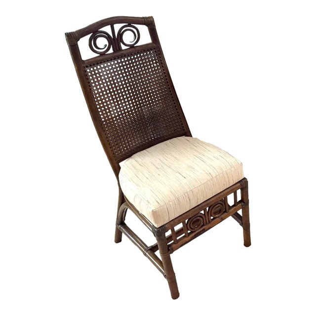 Lewittes Furniture 1970s Rattan Desk W/ Chair For Sale