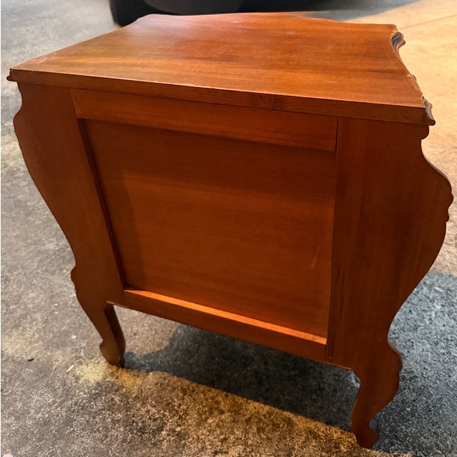 Antique Art Nouveau Hand Carved Mahogany Nightstand For Sale - Image 4 of 8