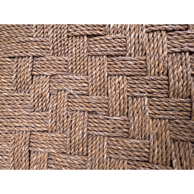 French Mid-Century Rope Footstool, Audoux-Minet Style — C. 1950s–60s For Sale In San Francisco - Image 6 of 10