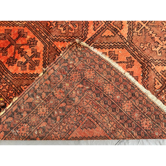Antique Rust Herati Hand-Knotted Wool Rug - 5'3" X 3'8" For Sale - Image 11 of 12