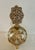 French Vintage French Style Ormolu Glass Perfume Bottle With Floral Filigree Stopper Hollywood Regency For Sale - Image 3 of 12