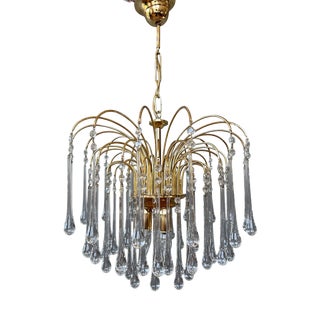 Vintage Brass Chandelier from Orion, 1970s For Sale