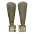 Pair of Modern Murano Glass and Brass Cone Form Sconces For Sale